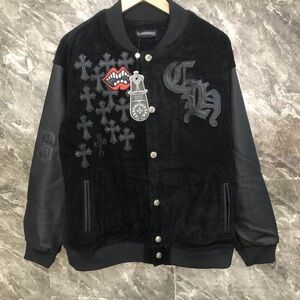Chrome Haerts Stylish Black Varsity Jacket